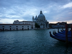 Venice as the sun sets - the Grand Canal